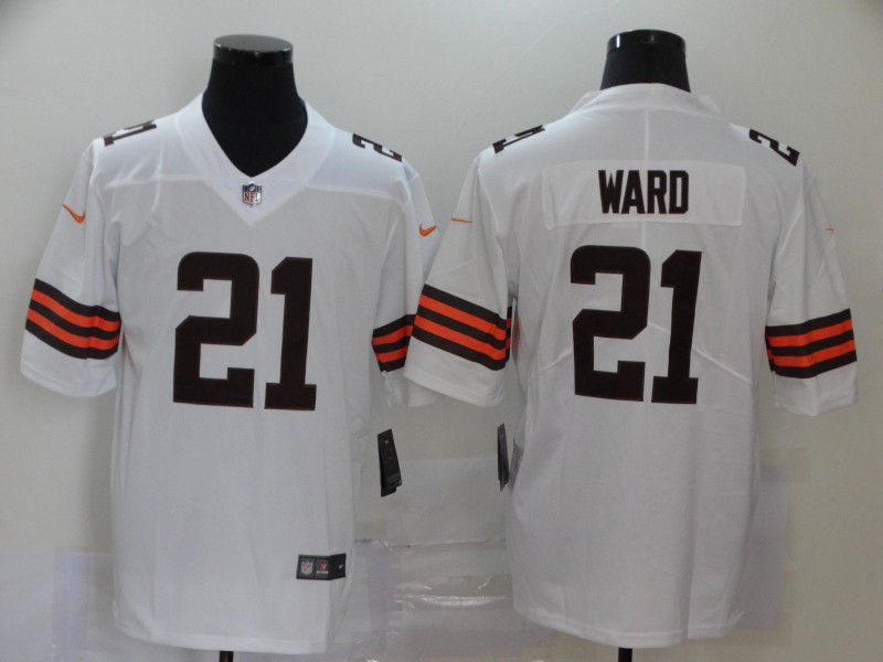 Men Cleveland Browns #21 Ward White Nike Vapor Untouchable Stitched Limited NFL Jerseys